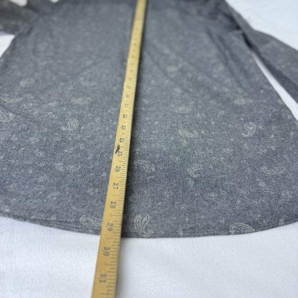 Rocawear Denim Mens Gray Pearl Snap Western Paisley Shirt Size M - Picture 8 of 12